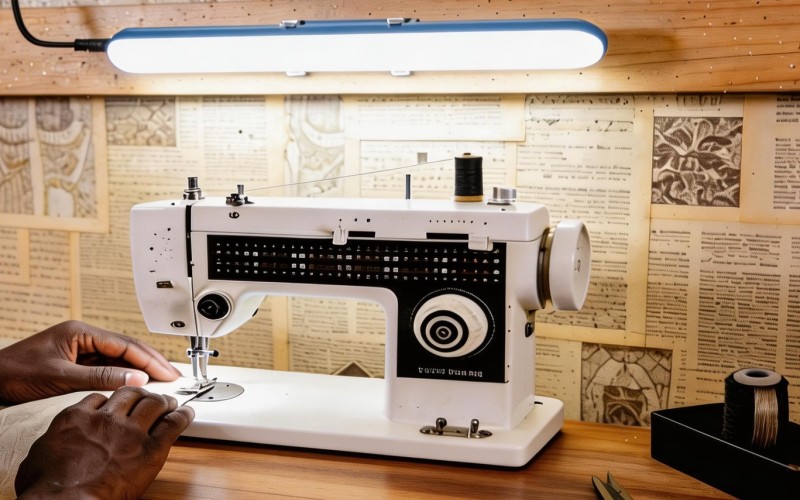 Solar sewing machine